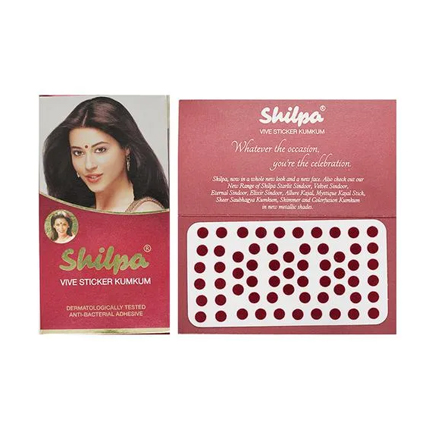 Angel Bindi Shilpa Gold Red 6